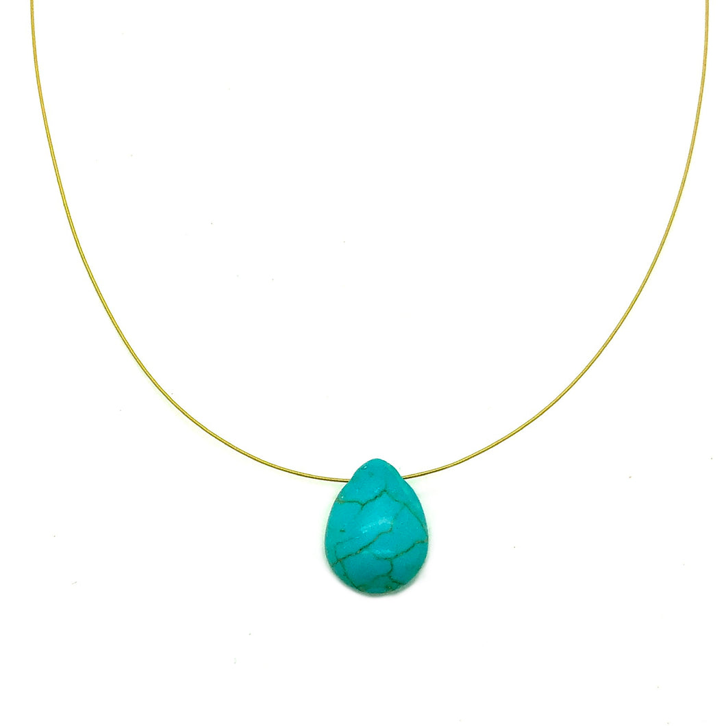 Turquoise Mint Teardrop Necklace