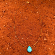 Load image into Gallery viewer, Turquoise Mint Teardrop Necklace