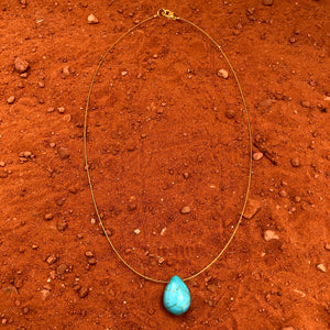 Turquoise Mint Teardrop Necklace