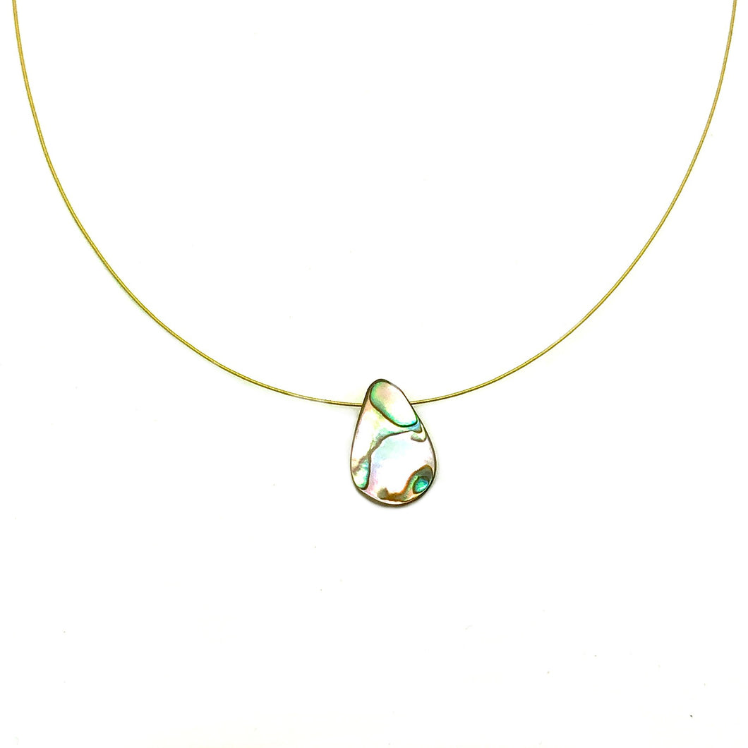 Abalone Shell Teardrop Necklace