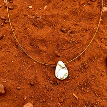 Load image into Gallery viewer, Abalone Shell Teardrop Necklace