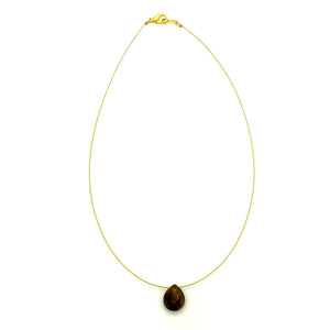 Tiger Eye Teardrop Necklace