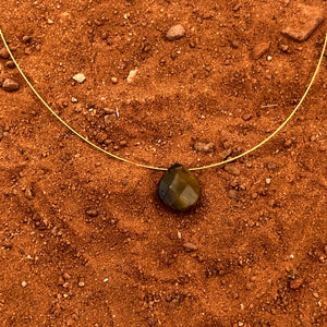 Tiger Eye Teardrop Necklace