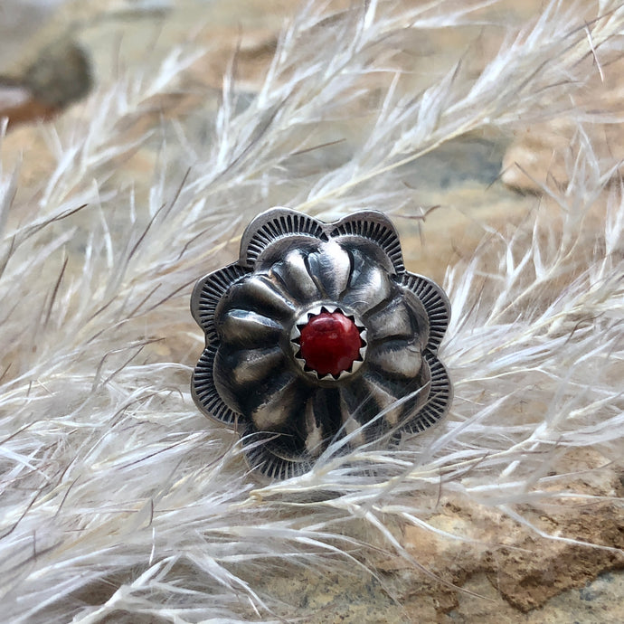 Concho Coral Ring