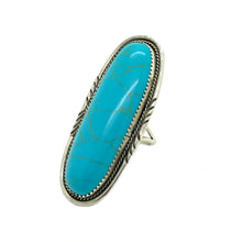 Load image into Gallery viewer, Long Turquoise Ring