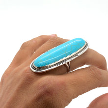 Load image into Gallery viewer, Long Turquoise Ring