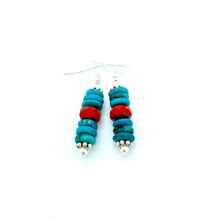 Load image into Gallery viewer, Turquoise Fire Earrings