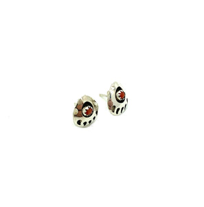 Petite Coral Bear Claw Studs