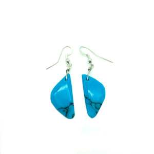 Turquoise River Slab Earrings