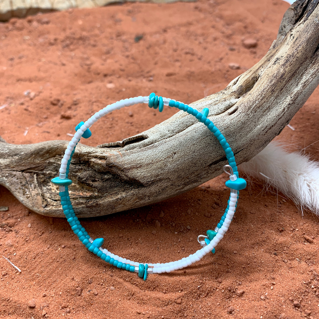 Turquoise Beaches Beaded Wrap Bracelet
