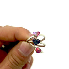 Load image into Gallery viewer, Red and Pink Opal Heart Ring