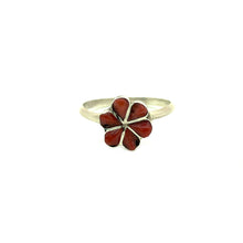 Load image into Gallery viewer, Red Coral Flower Ring