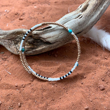 Load image into Gallery viewer, Golden Turquoise Beaded Wrap Bracelet