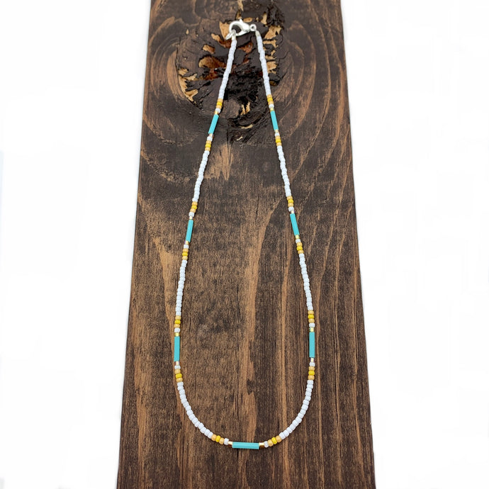Golden Drops of Turquoise Necklace