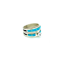 Load image into Gallery viewer, Turquoise Wedding Bands