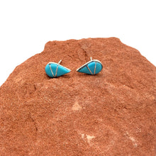 Load image into Gallery viewer, Teardrop Turquoise Studs