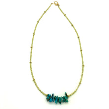 Load image into Gallery viewer, Golden Turquoise Beaded Necklace
