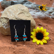 Load image into Gallery viewer, Dainty Turquoise &amp; Coral Earrings