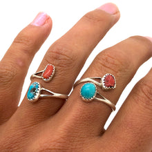 Load image into Gallery viewer, Coral and Turquoise Ring