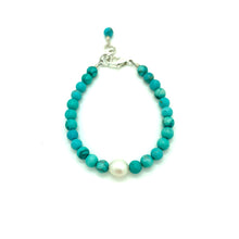 Load image into Gallery viewer, Aqua Pearl Baby Bracelet