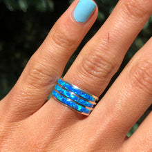 Load image into Gallery viewer, Blue Opal Tiered Ring