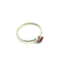 Load image into Gallery viewer, Red and Pink Opal Heart Ring