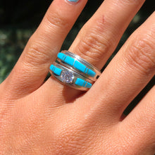 Load image into Gallery viewer, Turquoise Wedding Bands