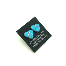 Load image into Gallery viewer, Turquoise Love Heart Studs