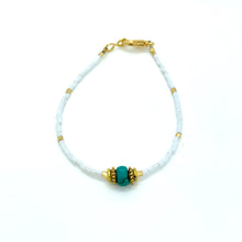 Load image into Gallery viewer, White Cut Bead Bracelet