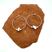 Load image into Gallery viewer, White Howlite Hoops
