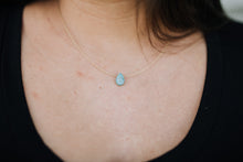 Load image into Gallery viewer, Floating Turquoise Teardrop Necklace
