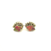 Load image into Gallery viewer, Misty Rose Diamond Opal Studs
