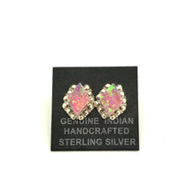 Load image into Gallery viewer, Misty Rose Diamond Opal Studs