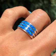 Load image into Gallery viewer, Blue Opal Tiered Ring