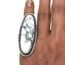 Load image into Gallery viewer, White Howlite Sky Ring
