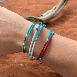 Turquoise Sands Beaded Wrap Bracelet