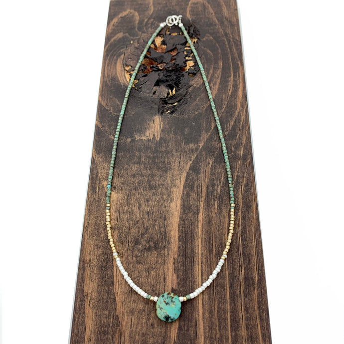 Africa Turquoise Beaded Necklace