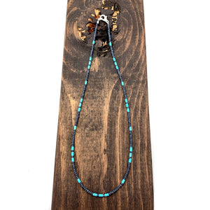 Turquoise Jet Beaded Necklace