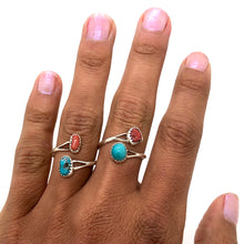 Load image into Gallery viewer, Coral and Turquoise Ring