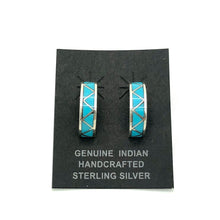Load image into Gallery viewer, Turquoise Mountain Hoop Earrings