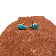 Load image into Gallery viewer, Teardrop Turquoise Studs