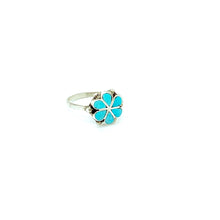 Load image into Gallery viewer, Turquoise Flower Ring